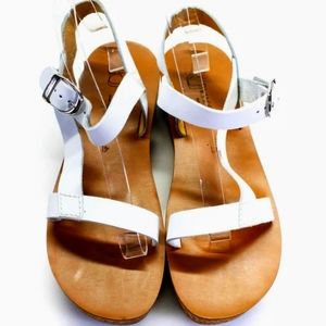 New in box.  KJacques leather low platform sandals